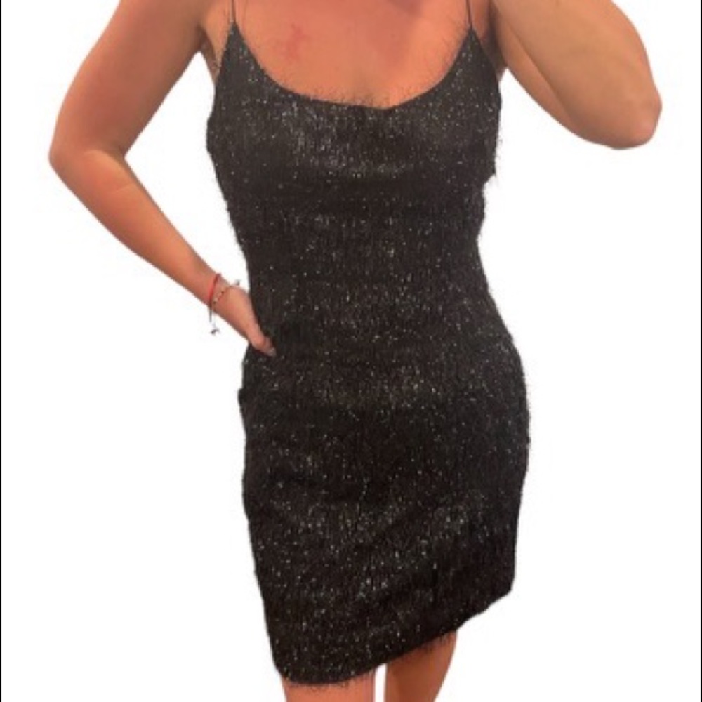 Aidan Mattox Black Mini Cocktail Dress
